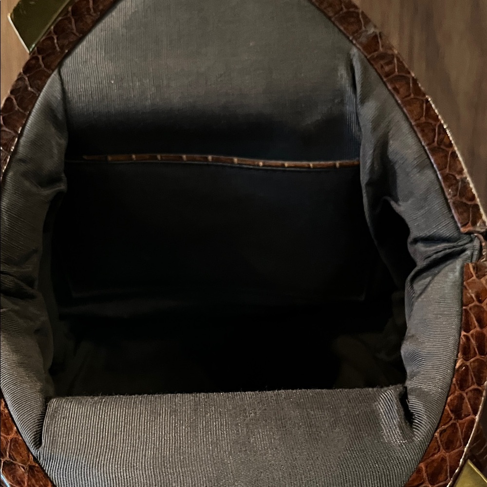 Vintage 1950s Genuine Python Leather Evening Bag … - image 5